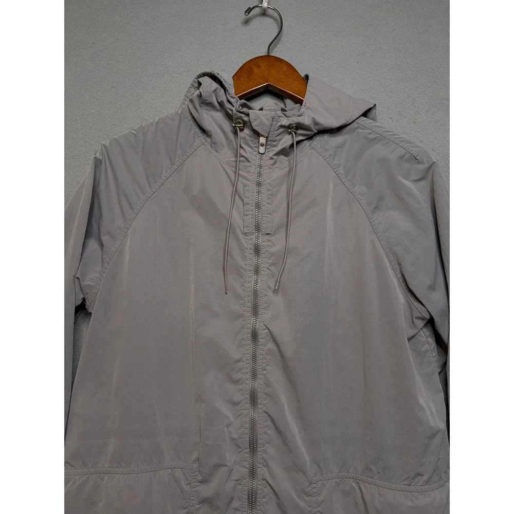 Lululemon Here to Move Jacket Women 4 Grey Long Hooded Parka Rain Windbreaker